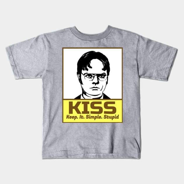 K.I.S.S. Dwight Schrute Kids T-Shirt by BushCustoms